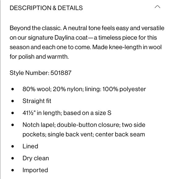 Club Monaco Daylina Wool Coat in Camel/Tan - Picture 3 of 6